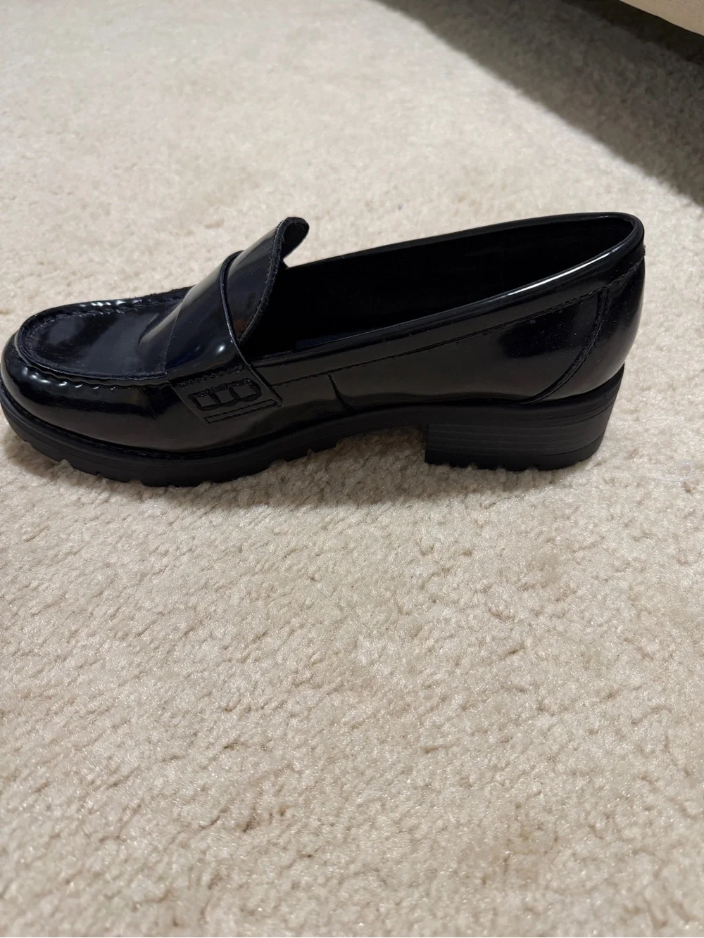 Women’s Black Leather Penny Loafers